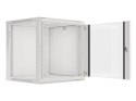 Szafa instalacyjna wisząca 19 cali 12U 600X600mm szara (drzwi szklane)