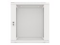 Szafa instalacyjna wisząca 19 cali 12U 600X600mm szara (drzwi szklane)