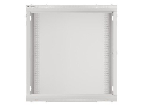 Szafa instalacyjna wisząca 19 cali 12U 600X600mm szara (drzwi szklane)