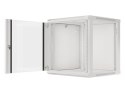 Szafa instalacyjna wisząca 19 cali 12U 600X600mm szara (drzwi szklane)