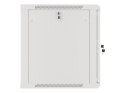 Szafa instalacyjna wisząca 19 cali 12U 600X600mm szara (drzwi szklane)