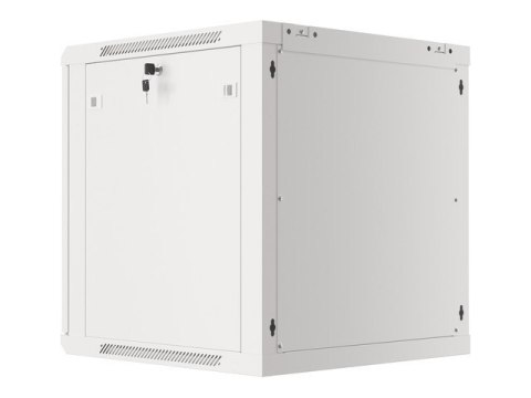 Szafa instalacyjna wisząca 19 cali 12U 600X600mm szara (drzwi szklane)