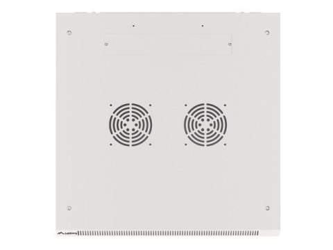 Szafa instalacyjna wisząca 19 cali 12U 600X600mm szara (drzwi szklane)