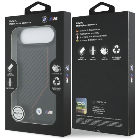 Etui BMW M Carbon Line & Logo MagSafe do iPhone Air czerwony
