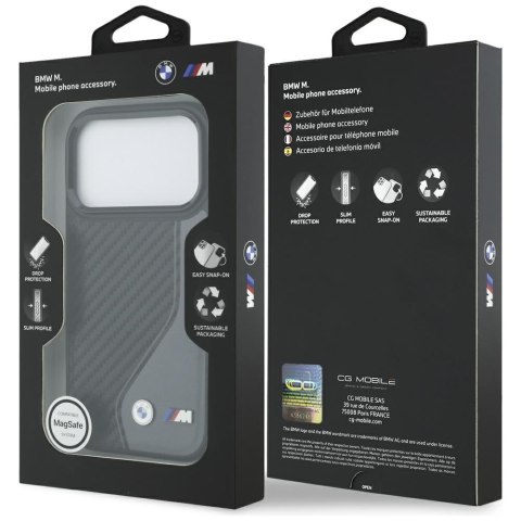 Etui BMW M Carbon Logo MagSafe do iPhone 17 Pro / 18 Pro antracyt