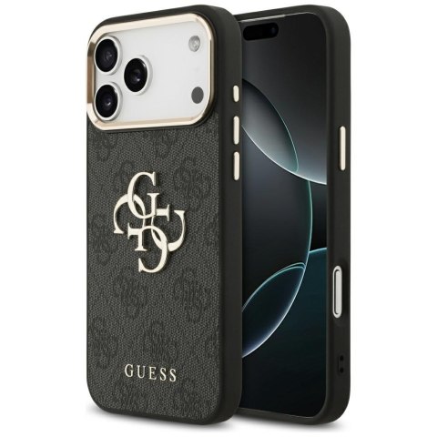 Etui Guess 4G Big 4G Classic Logo do iPhone 17 Pro Max czarny złoty