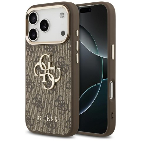 Etui Guess 4G Big 4G Classic Logo do iPhone 17 Pro brązowy złoty