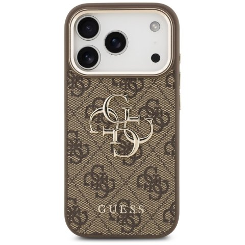 Etui Guess 4G Big 4G Classic Logo do iPhone 17 Pro brązowy złoty