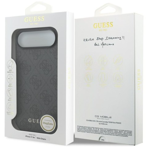 Etui Guess 4G Charms Collection MagSafe do iPhone Air czarny