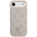 Etui Guess 4G Strass Logo & Big Strap Metal Buttons MagSafe do iPhone Air różowy