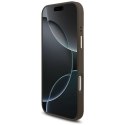 Etui Guess 4G Triangle Logo MagSafe do iPhone 17 Pro Max brązowy złoty