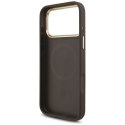 Etui Guess 4G Triangle Logo MagSafe do iPhone 17 Pro Max brązowy złoty