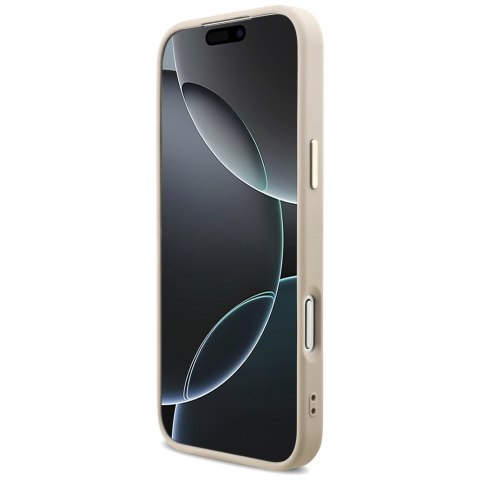 Etui Guess 4G Triangle Logo MagSafe do iPhone 17 Pro Max różowy złoty