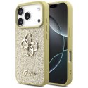 Etui Guess Fixed Glitter Big 4G do iPhone 17 Pro złoty