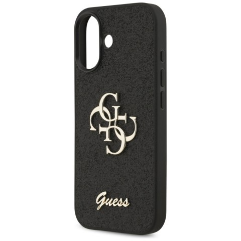 Etui Guess Fixed Glitter Big 4G do iPhone 17 czarny