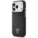 Etui Guess Glitter Triangle Logo MagSafedo iPhone 17 Pro czarny