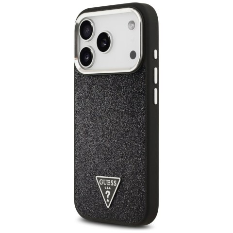 Etui Guess Glitter Triangle Logo MagSafedo iPhone 17 Pro czarny