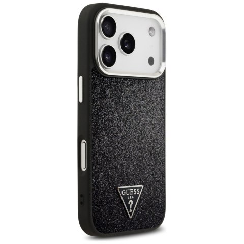 Etui Guess Glitter Triangle Logo MagSafedo iPhone 17 Pro czarny