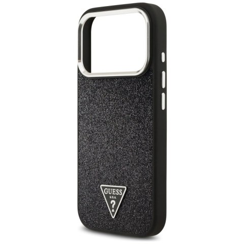 Etui Guess Glitter Triangle Logo MagSafedo iPhone 17 Pro czarny