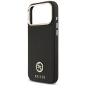 Etui Guess Grained Strass Logo MagSafe do iPhone 17 Pro Max czarny