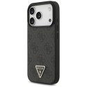 Etui Guess Leather 4G Triangle Strass MagSafe do iPhone 17 Pro czarny