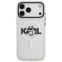 Etui Karl Lagerfeld IML Choupette Sketch Logo MagSafe do iPhone 17 Pro Max przezroczysty