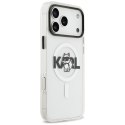 Etui Karl Lagerfeld IML Choupette Sketch Logo MagSafe do iPhone 17 Pro Max przezroczysty