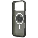 Etui Karl Lagerfeld IML Glitter Karl & Choupette Sketch Logo MagSafe do iPhone 17 Pro Max czarny