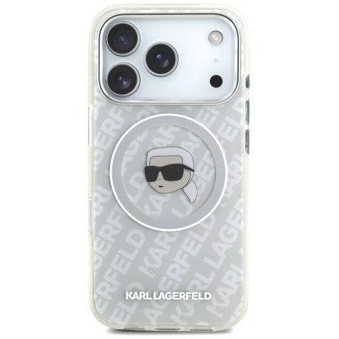 Etui Karl Lagerfeld IML Karl Head Logo MagSafe do iPhone 17 Pro szary