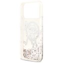 Etui Karl Lagerfeld Liquid Glitter Choupette Logo MagSafe do iPhone 17 Pro Max przezroczysty