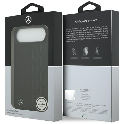 Etui Mercedes Leather Laurel Leaves MagSafe do iPhone Air czarny