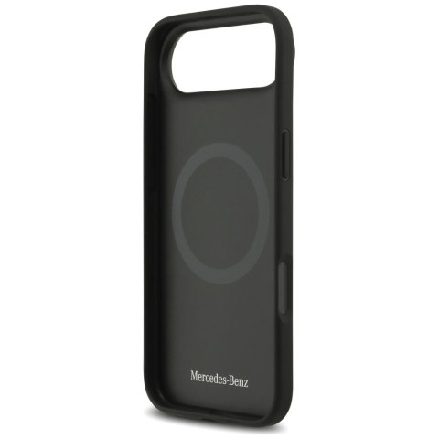 Etui Mercedes Leather Star Pattern Stripes MagSafe do iPhone Air czarny