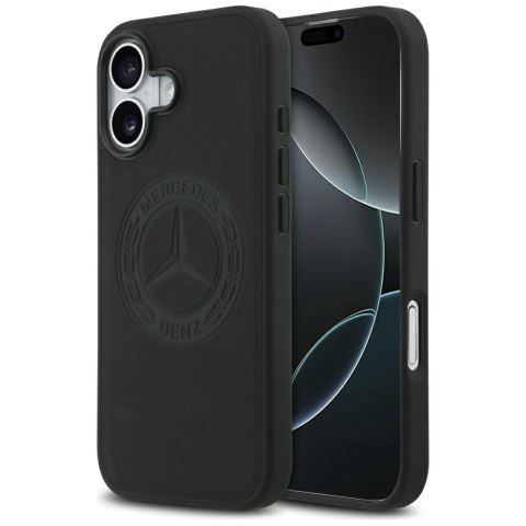 Etui Mercedes Leather Vintage Logo MagSafe do iPhone 17 czarny