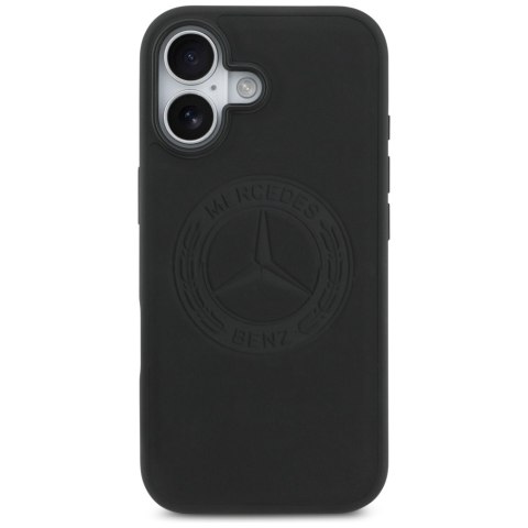 Etui Mercedes Leather Vintage Logo MagSafe do iPhone 17 czarny