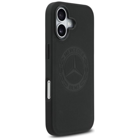 Etui Mercedes Leather Vintage Logo MagSafe do iPhone 17 czarny
