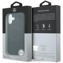 Etui Mercedes Leather Vintage Logo MagSafe do iPhone 17 czarny