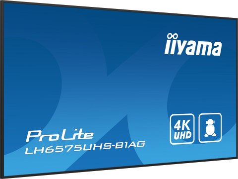 Monitor Iiyama ProLite LH6575UHS-B1AG - 65" - Płaski ekran - 163.8 cm