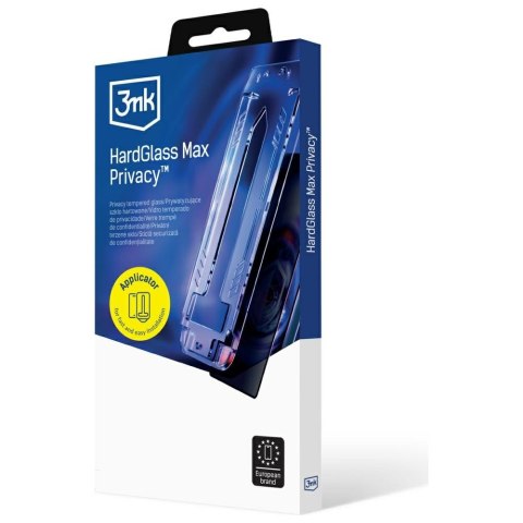 Szkło prywatyzujące 3MK HardGlass Max Privacy z aplikatorem do Apple iPhone 16 Pro/17