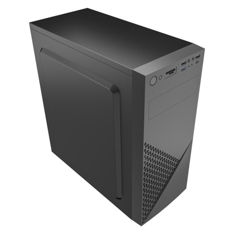 GEMBIRD OBUDOWA FORNAX 170 MIDI-TOWER (1X USB 3.1, 2X USB 2.0, 1X USB TYP-C, CZYTNIK KART, 2X MINIJACK) CZARNA