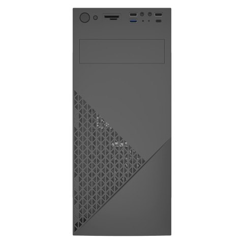 GEMBIRD OBUDOWA FORNAX 170 MIDI-TOWER (1X USB 3.1, 2X USB 2.0, 1X USB TYP-C, CZYTNIK KART, 2X MINIJACK) CZARNA