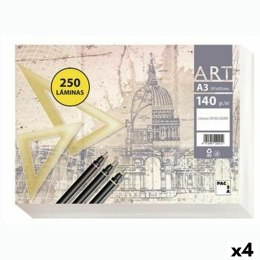 Papier do rysowania Pacsa ART Biały A3 250 Kartki (4 Sztuk)