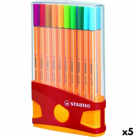 Zestaw markerów Stabilo POINT 88 Wielokolorowy 20 Części (5 Sztuk)
