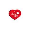 Tabliczka identyfikacyjna na naszyjnik Imarc Heart Czerwony