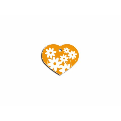 Tabliczka identyfikacyjna na naszyjnik Imarc Heart Żółty Pomarańczowy