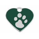 Tabliczka identyfikacyjna na naszyjnik Imarc Heart Kolor Zielony Srebro