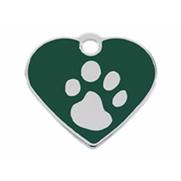 Tabliczka identyfikacyjna na naszyjnik Imarc Heart Kolor Zielony Srebro