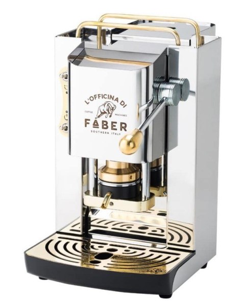 Ekspres do kawy Faber Pro Deluxe ze stali nierdzewnej i mosiądzu ESE Pad