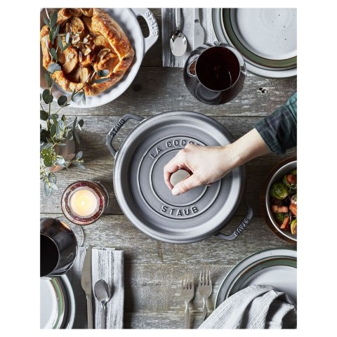 STAUB Garnek żeliwny okrągły 40500-246-0 3,8l grafitowy