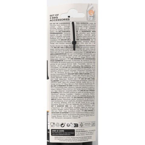 Przybory do grilla MasterChef 3 Części (12 Sztuk)