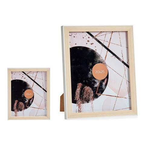 Ramka na Zdjęcia Gift Decor Biały Brązowy Drewno Szkło polipropylen Plastikowy